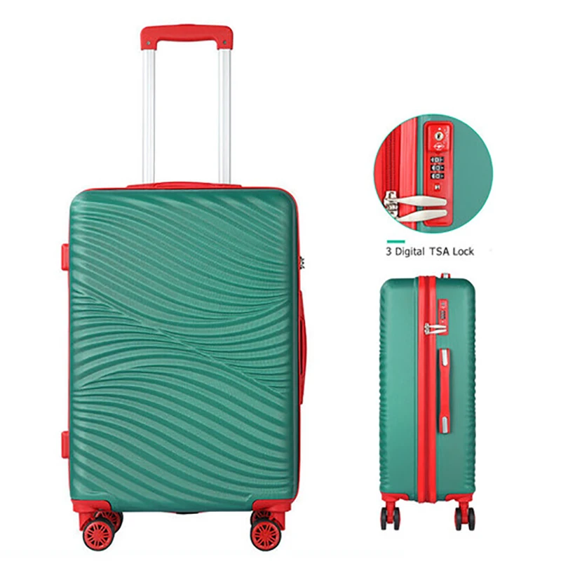 2023 New Green/Mint Blue Suitcase Lifts Luggage Case 28-inch Male 20-inch Female Suitcase with Large Capacity Bolsa De Viaje