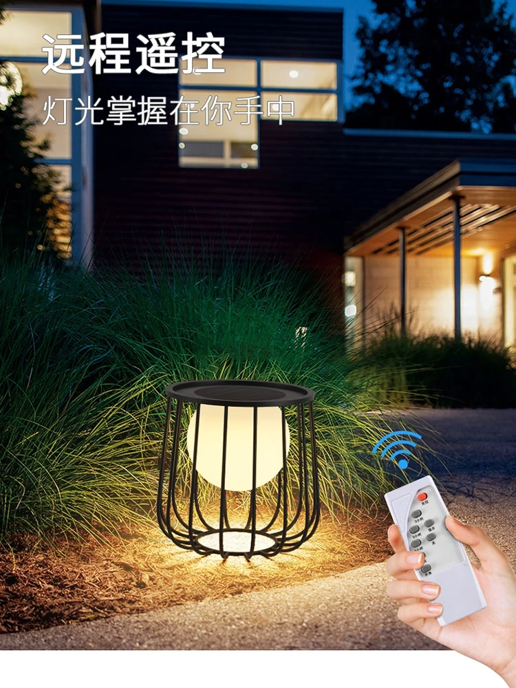 Floor lamp Garden landscape light Modern waterproof solar portable new Chinese lawn light Villa garden ambient