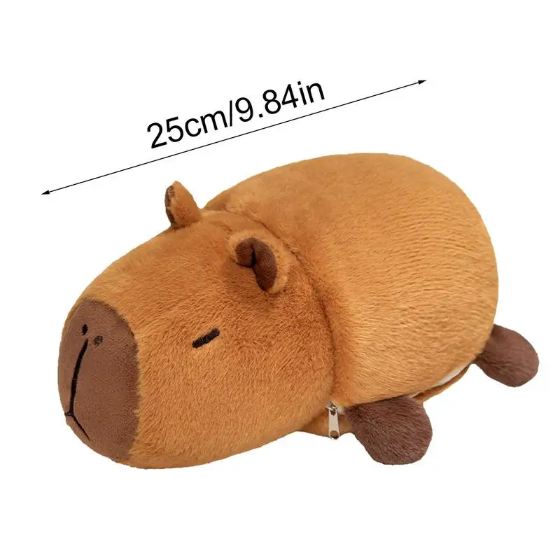 Peluche Capybara double face, jouet de transformation, mignon, doux, 9.8 pouces