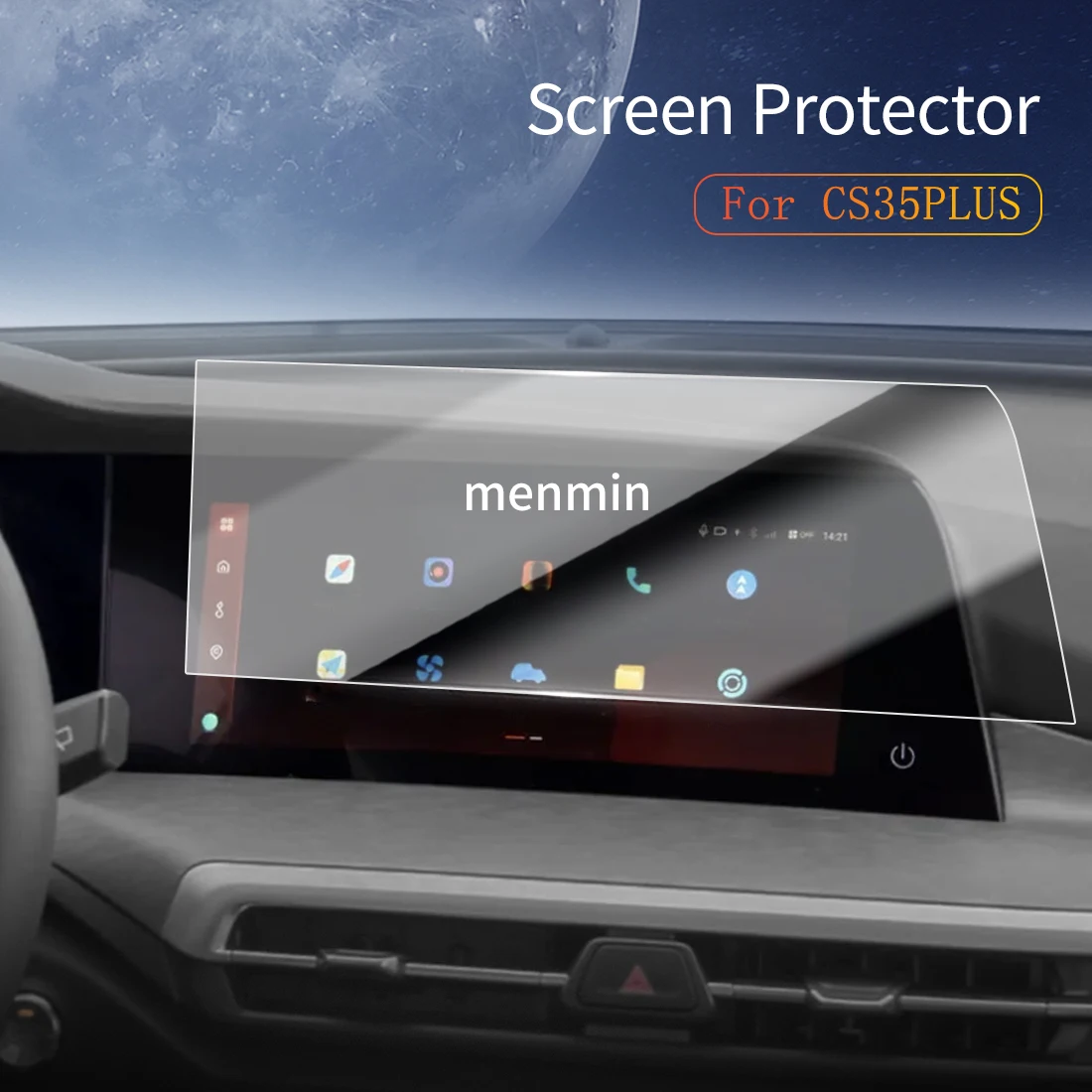 

Автомобильные наклейки Dash Carplay, зеркало, защита экрана, дисплей, закаленное стекло, защитный автомобиль для 24 changan CS35 PLUS