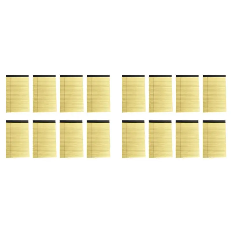 

A46M-Yellow Pads 5X8 Notepads, 16 Pack Small Note Pads 5X8 College Ruled Perforated Memo Pad For Work