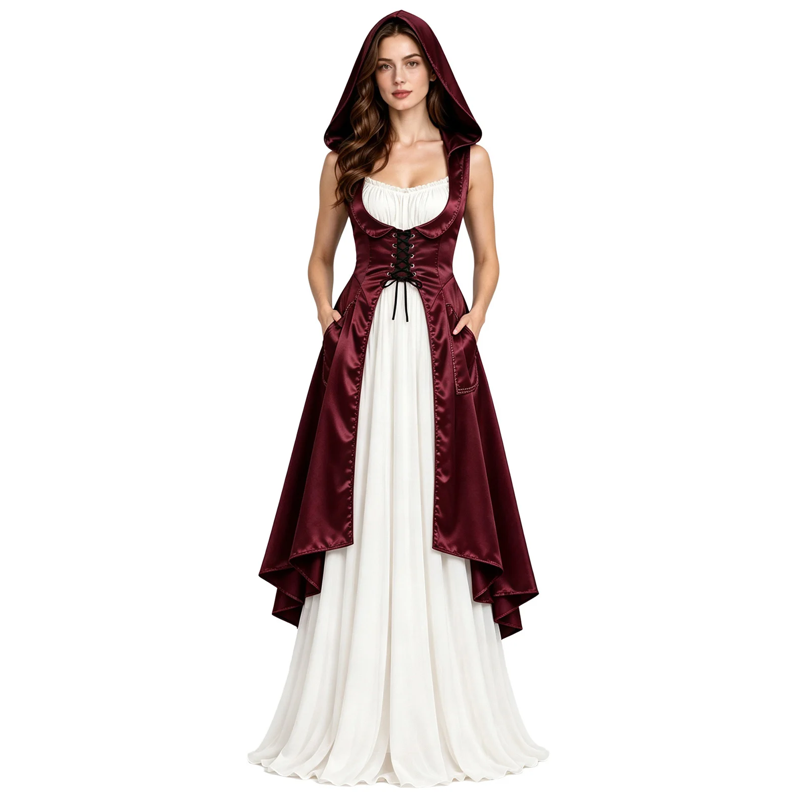 Robe Vampire Médiévale Fendue – photo 4