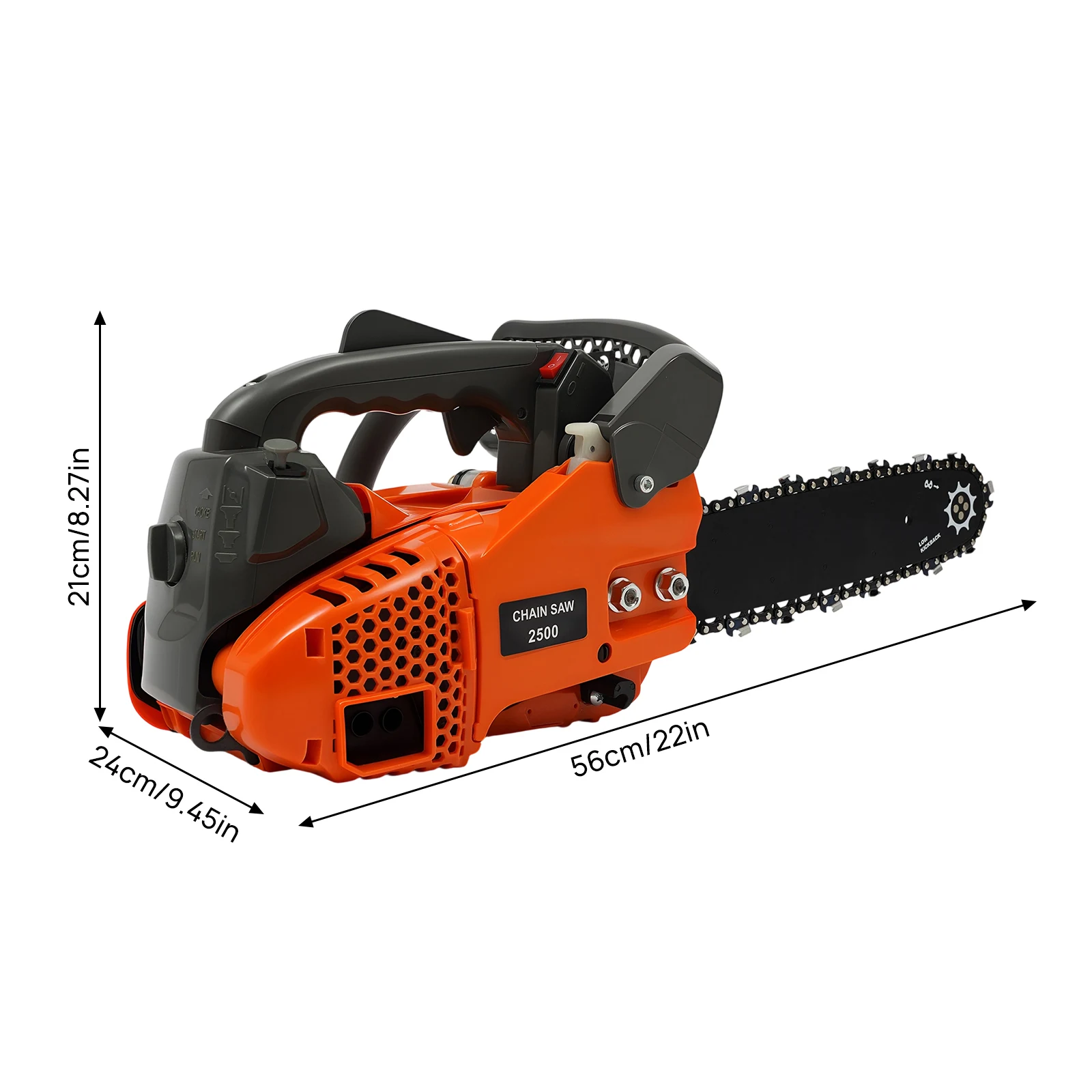 

2-Stroke 25.4cc Engine Chainsaw Top Handle Gasoline Chainsaw 900W Manual Starting Method for Gardens, Parks, Farms