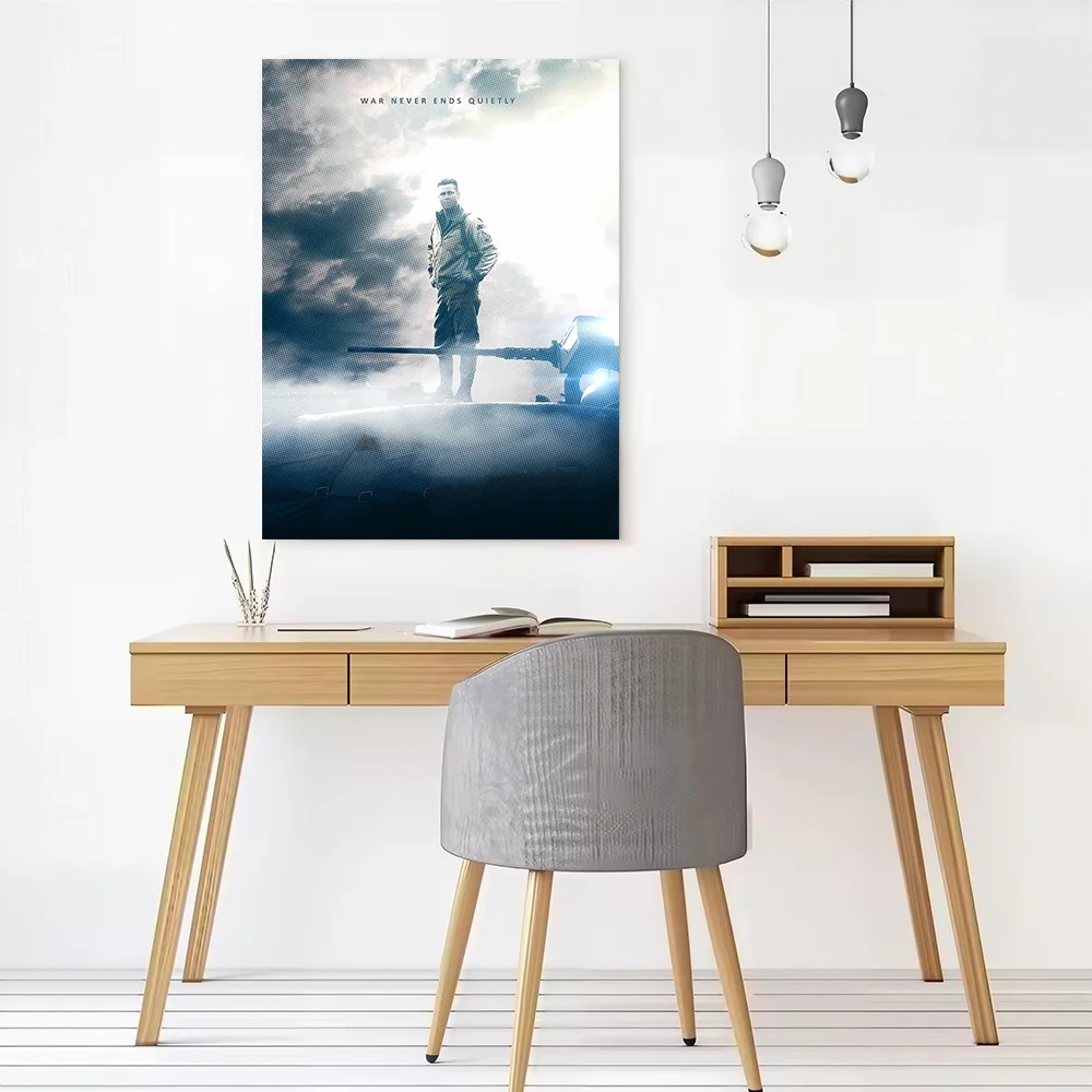 War Never Ends Quietly Canvas Poster Wall Art Customizable High Quality Printed Picture for Decoration Living Room Wand Deko