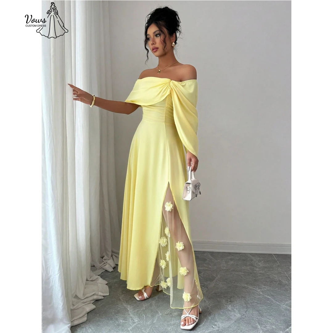 

Vows Candle Evening Dresses for Luxury Party Dresses Woman 2025 Ball Gown Dress Custom Made Line A Lace Flower Elegant Gowns