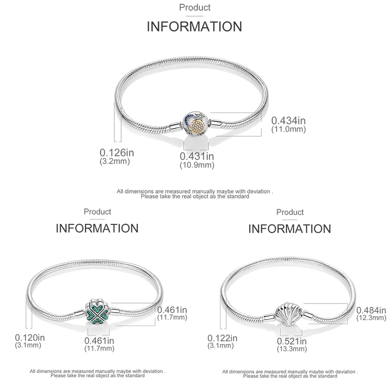 Bracelet Original en Argent Sterling 925, 17-20cm, Étoiles, Lune, Avion, Globe, Zcomprend sur les Bracelets, Bricolage, Breloques, Perles, Cadeau de