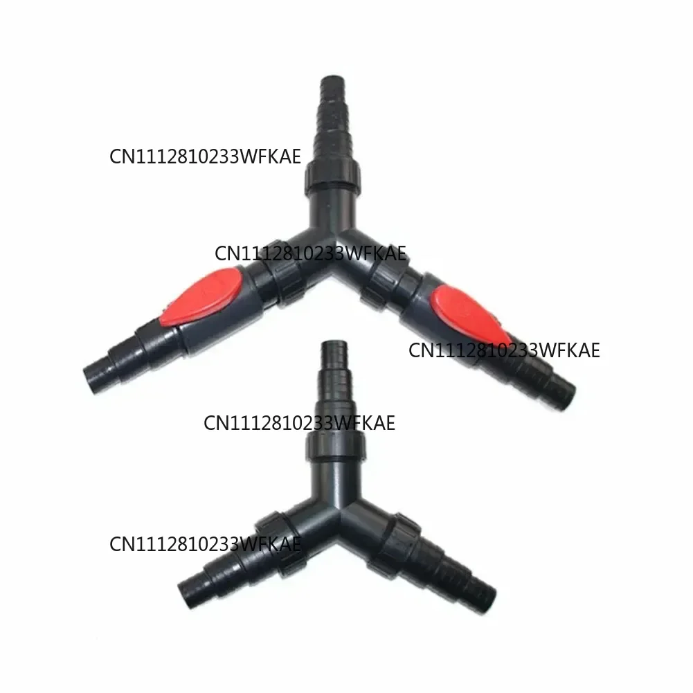2pc Pond Pump Y Divider Valve Connector Water Distributor Valve Connector Pond Hose Adjustable Splitter Replacement Parts