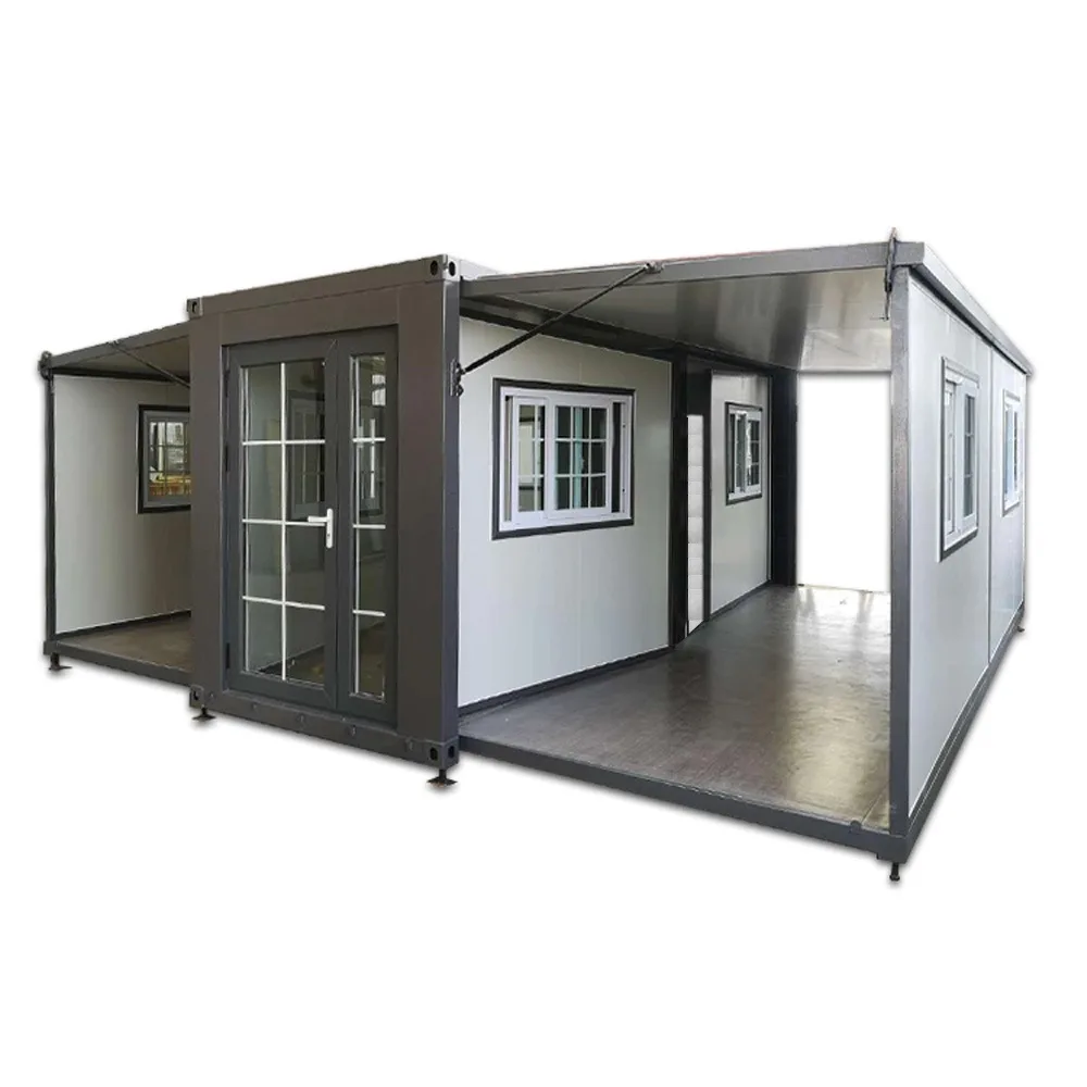 Double Wing Expandable Sandwich Panel Container Houses Foldable Prefabricated Activity Board Houses For Mall Hotel Use Creating