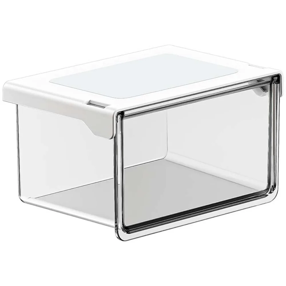Plastic Drawer Style Storage Box Self Adhesive Large Capacity Makeup Storage Container Transparent Space Saving view 6