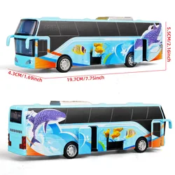 1: 50 alloy pull back tourist bus model,simulation of sound and light car toys,children's gifts,wholesale