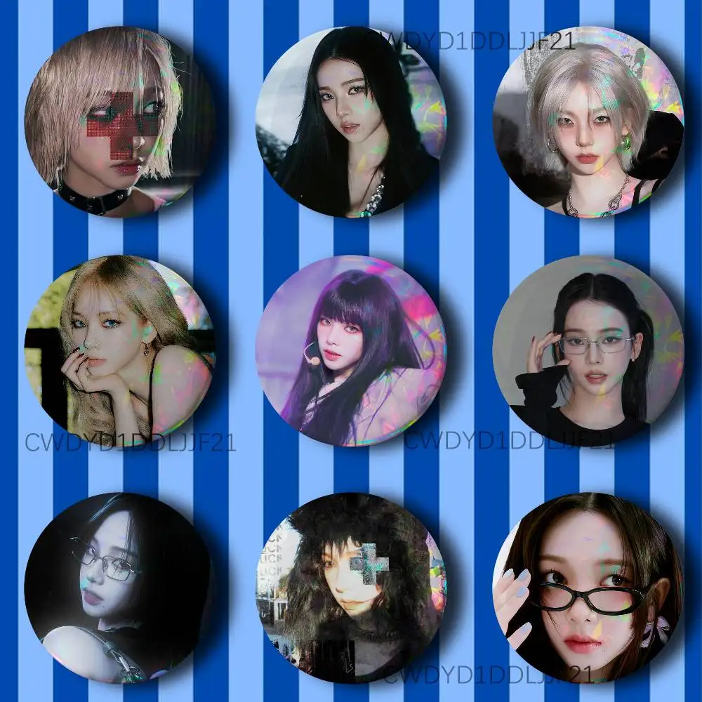 

K-Karina A-Aespa-S Badge Handmade Button Brooch for Backpack Hat Shirt Accessories Gifts