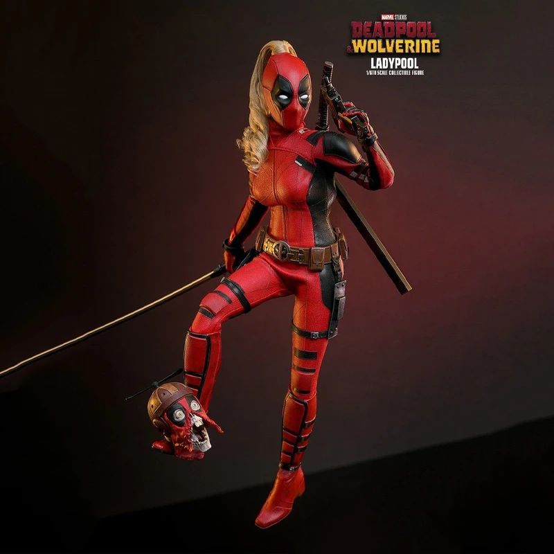 Figuras de acción de Deadpool y Lobezno, modelo Original Hottoys HT MMS 747 Ladypool, estatuilla coleccionable, adornos de colección, Juguetes