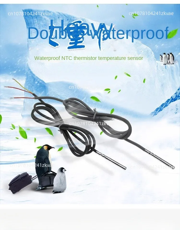 NTC Thermistor Temperature Sensor Waterproof Probe 2k 3k 5k 10k 15k 20k 50k 100k