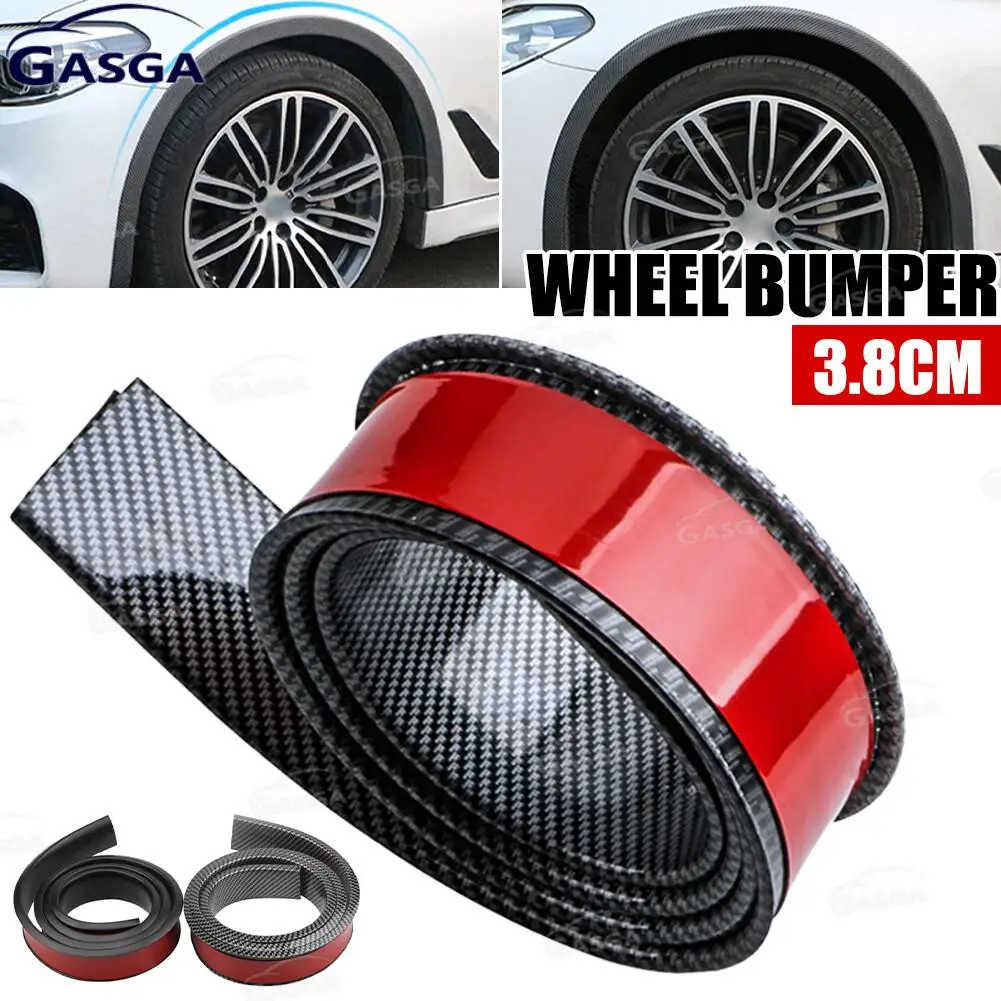 

Universal Black Carbonfiber Fender Flare 1.5M Car Wheel Eyebrow Arch Extension Protector Moulding Trim Strip