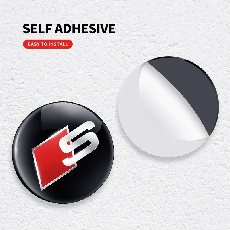 4Pcs Multimedia Center Console Knob Button Panel Cover Sticker For Audi S Logo Audi A3 A4 B5 B6 A3 8P 8V 8L A5 A6 C6 C5 A1 A7 A8 view 5