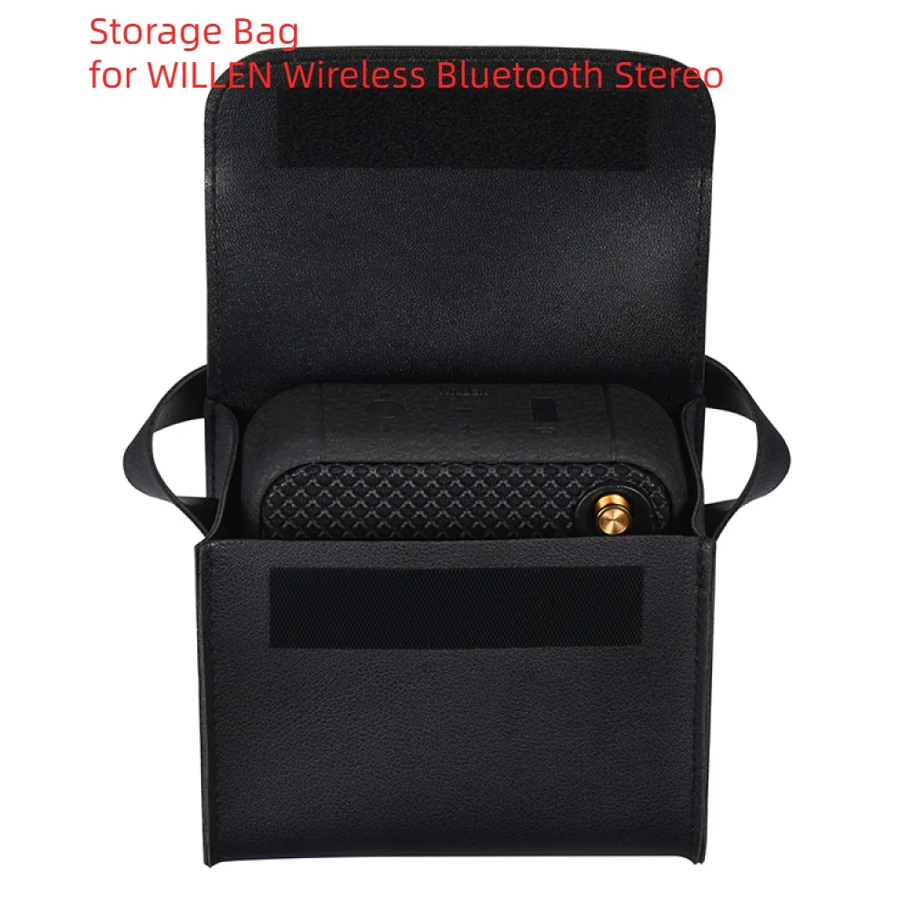 ​Black PVC Storage Bag for WILLEN Wireless Stereo Wireless Audio Organizer Bag