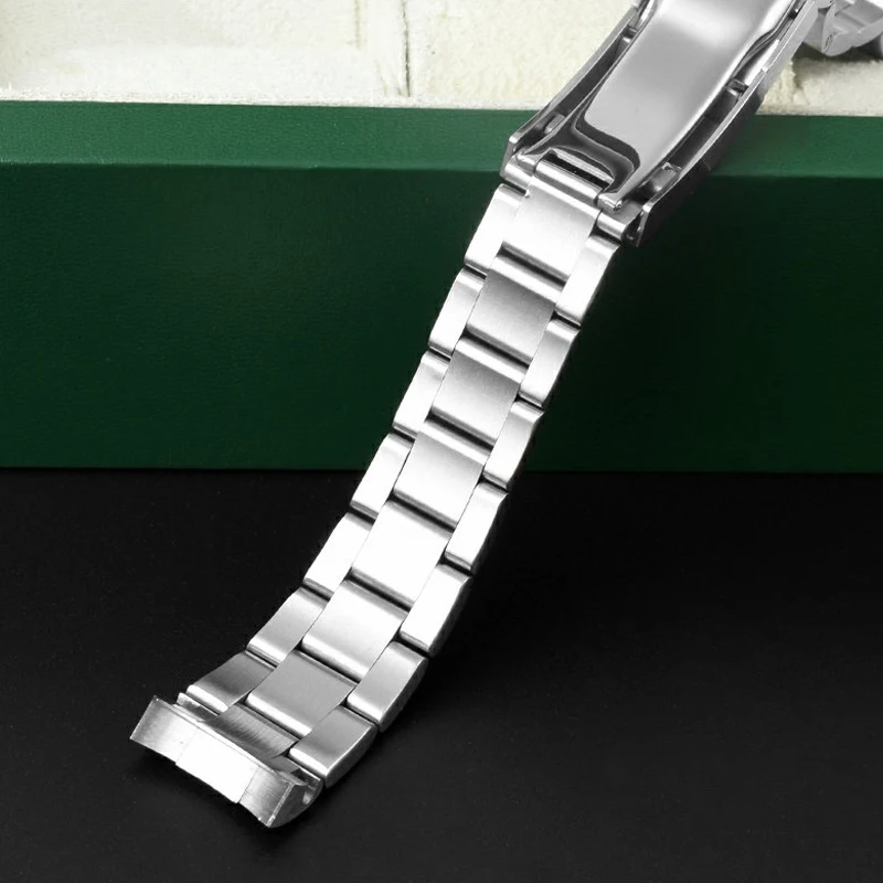 20mm Width 904L Solid Stainless Steel Watch Band Brushed Polished Oyster Bracelet Folding Buckle Glide Lock Clasp FOR RELOX SUB