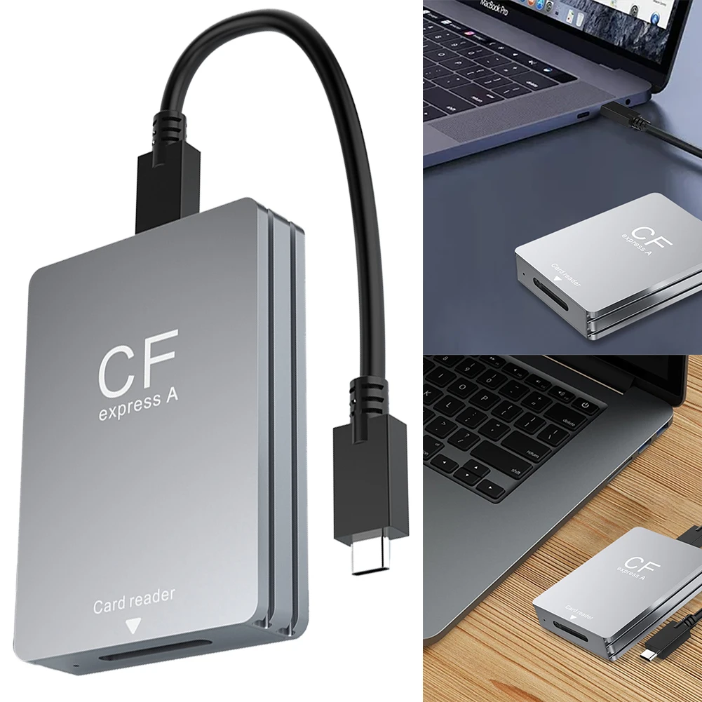 

CFexpress Type A Card Reader with USB C To USB C/USB A Cable USB 3.2 10Gbps CFexpress Reader Support Android/Windows/Mac OS
