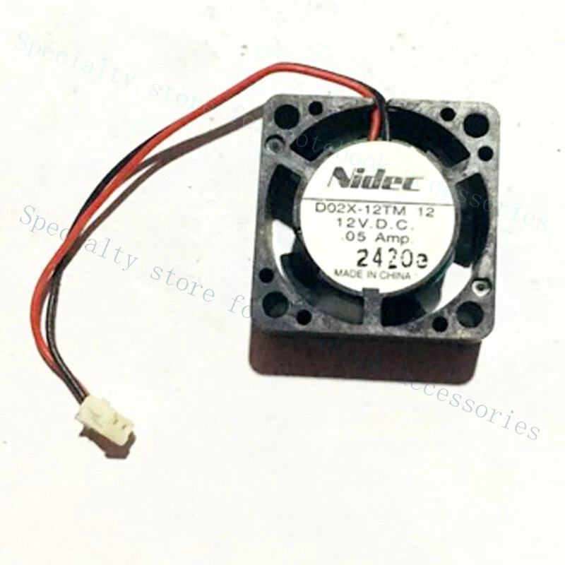 A+ Nidec D02X-12TM 2.5CM 25x25x1.0mm DC 12V 0.05A 0.6W 2 Line Mini Cooling Fan