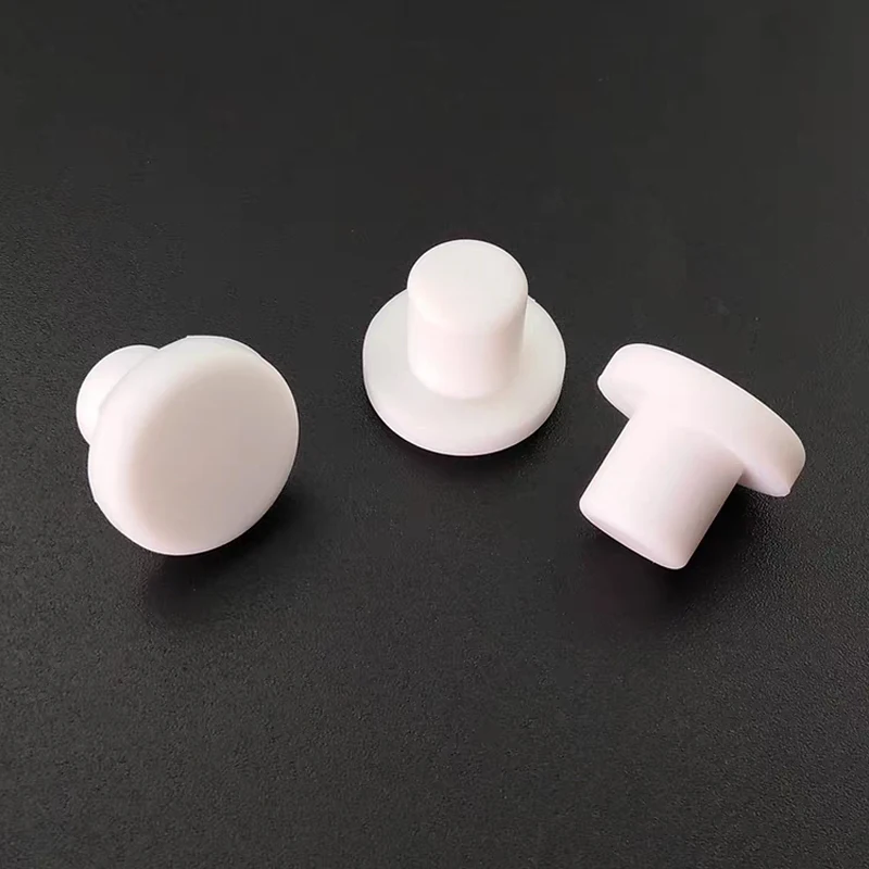 White 1/5/10-30Pcs 15-37.6mm High-Temperature Resistant Silicone Plug Soft Sealing Plug Screw Hole Nut Cover T-shaped Hole Plug