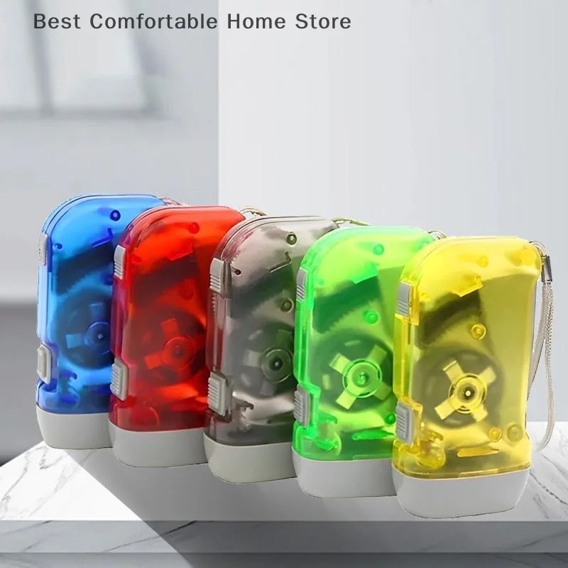 1Pc Household Hand-held Self Generating Flashlight Rechargeable Outdoor Night Camping Rainproof Portable LED Lighting Flashlight