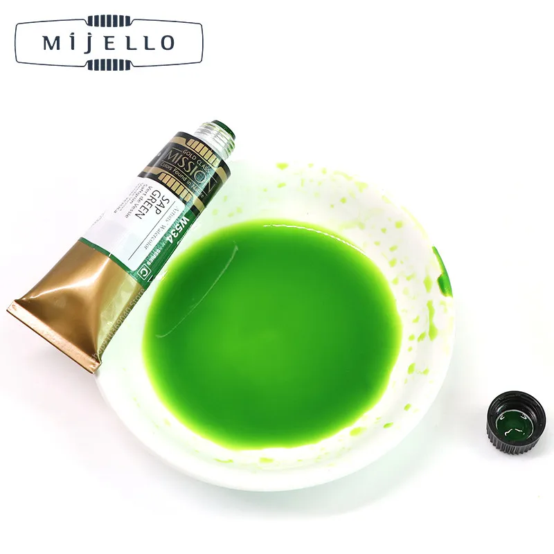 MIJELLO złota farba akwarelowa, koreańska farba akwarelowa, 15ml/tuba, artystyczny środek w czystym kolorze, profesjonalne akcesoria do malowania — zdjęcie produktu 4