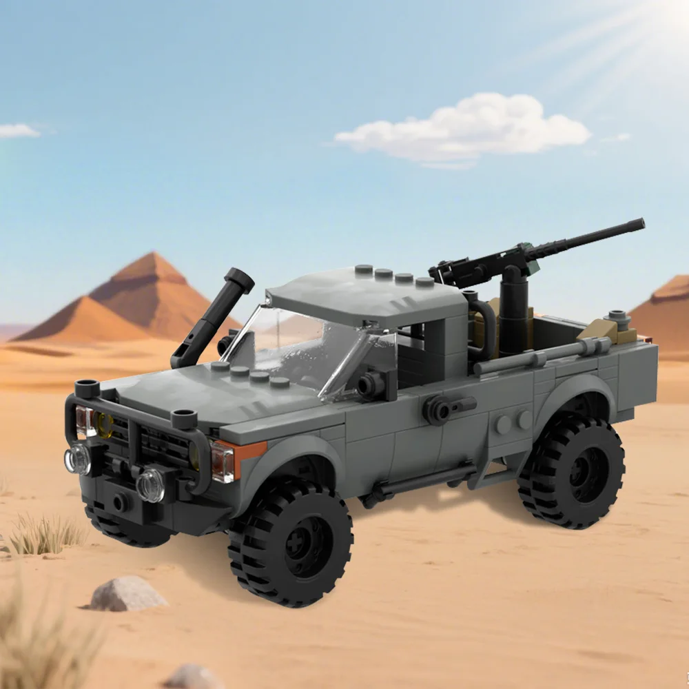 MOC-105134 Special Operations Forces Technical Armed Car Building Blocks Model Military Armed Car Bricks Assembly Toys Kids Gift