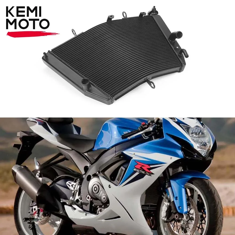 

For Suzuki GSXR750 GSXR600 2006-2014 Motorcycle Radiator Engine Black Water Cooling Cooler System Parts GSXR 600 75 Accessories