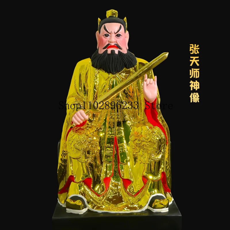 Buddha statue manufacturer, Zhang Tianshi, produces Zhang Daoling sculptures, the Four Great Celestial Masters, resin, fiberglas