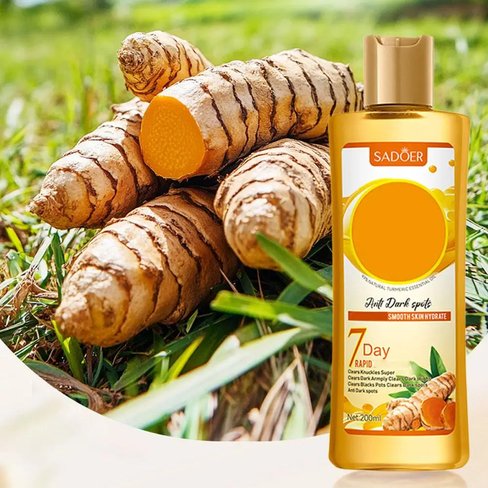 200 مللي زيت الجسم المخلوط الكركم تبييض وترطيب الوجه العناية بالجسم منتج البشرة ترطيب يحسن لون البشرة A0Y7