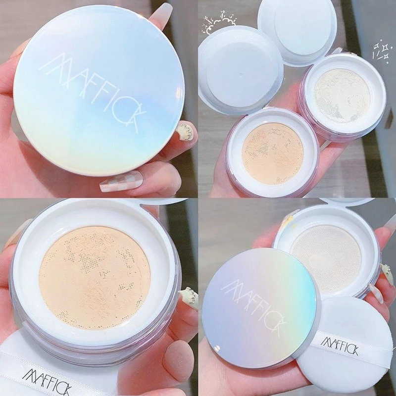 1Pc Air Feeling Ultra Thin Leak Proof Loose Powder Case with Elastic Net Travel Portable Makeup Container for Daily Touch Up New