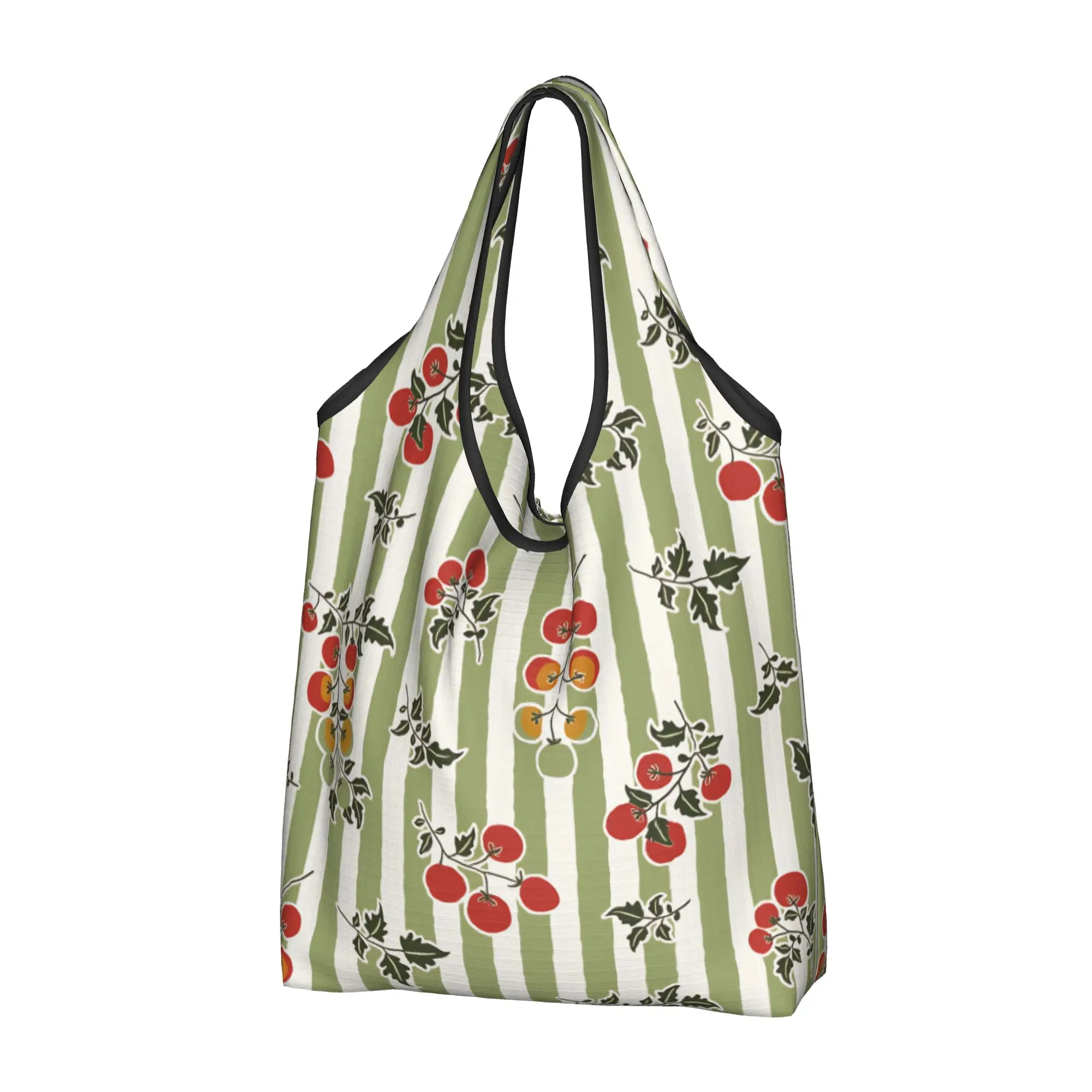 Recycling  Tomato Garden Shopping Bag Women Tote Bag Portable  Plants Are Vines Grocery Shopper Bags