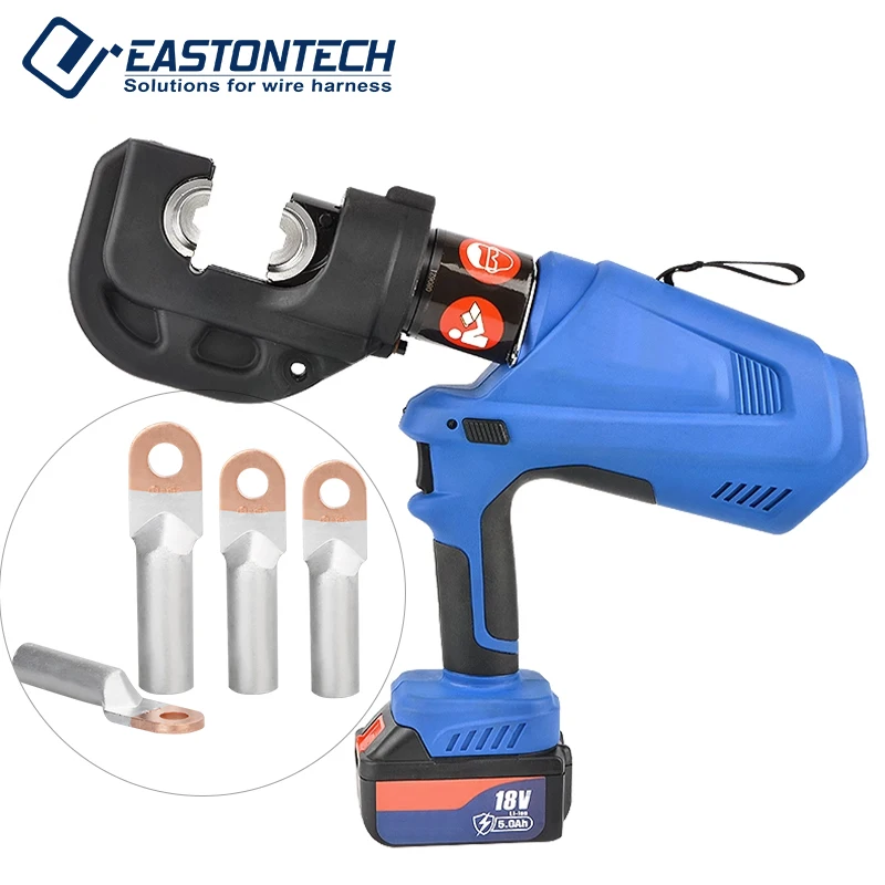 EASTONTECH Ew-5215 Portable Style Rechargeable Electro-Hydraulic Cable Lug Terminal Crimper Crimping Tool Export Wooden Case
