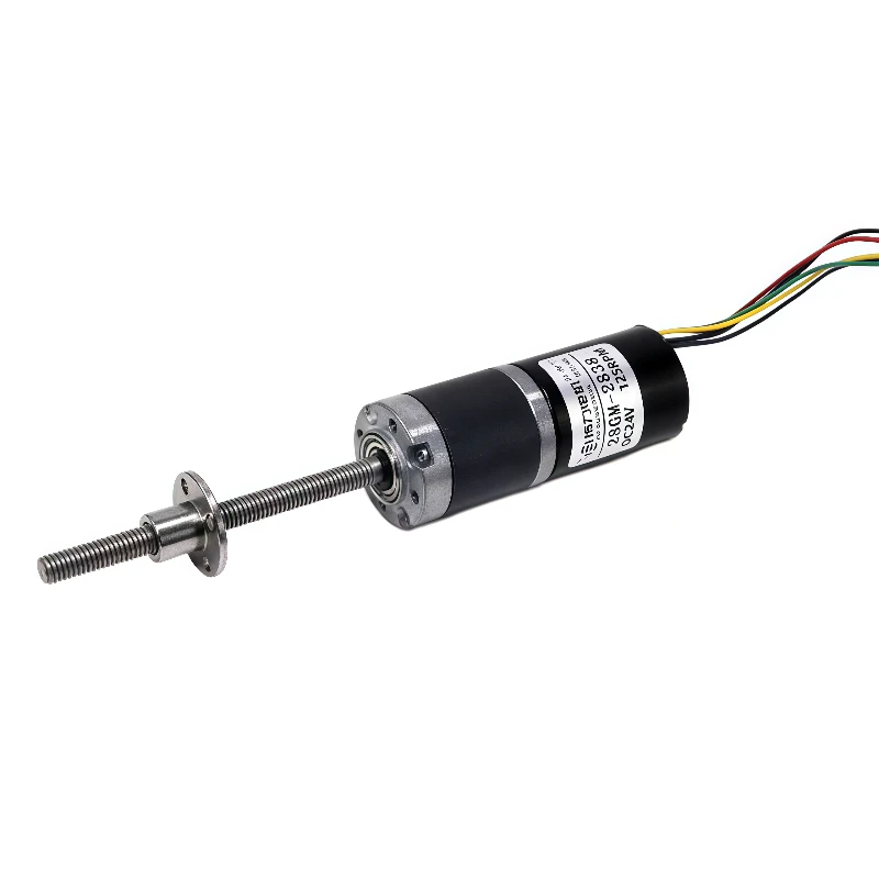 28GM-2838 threaded shaft planetary gear DC brushless speed reducer motor 12V 24V reversible rotation capability