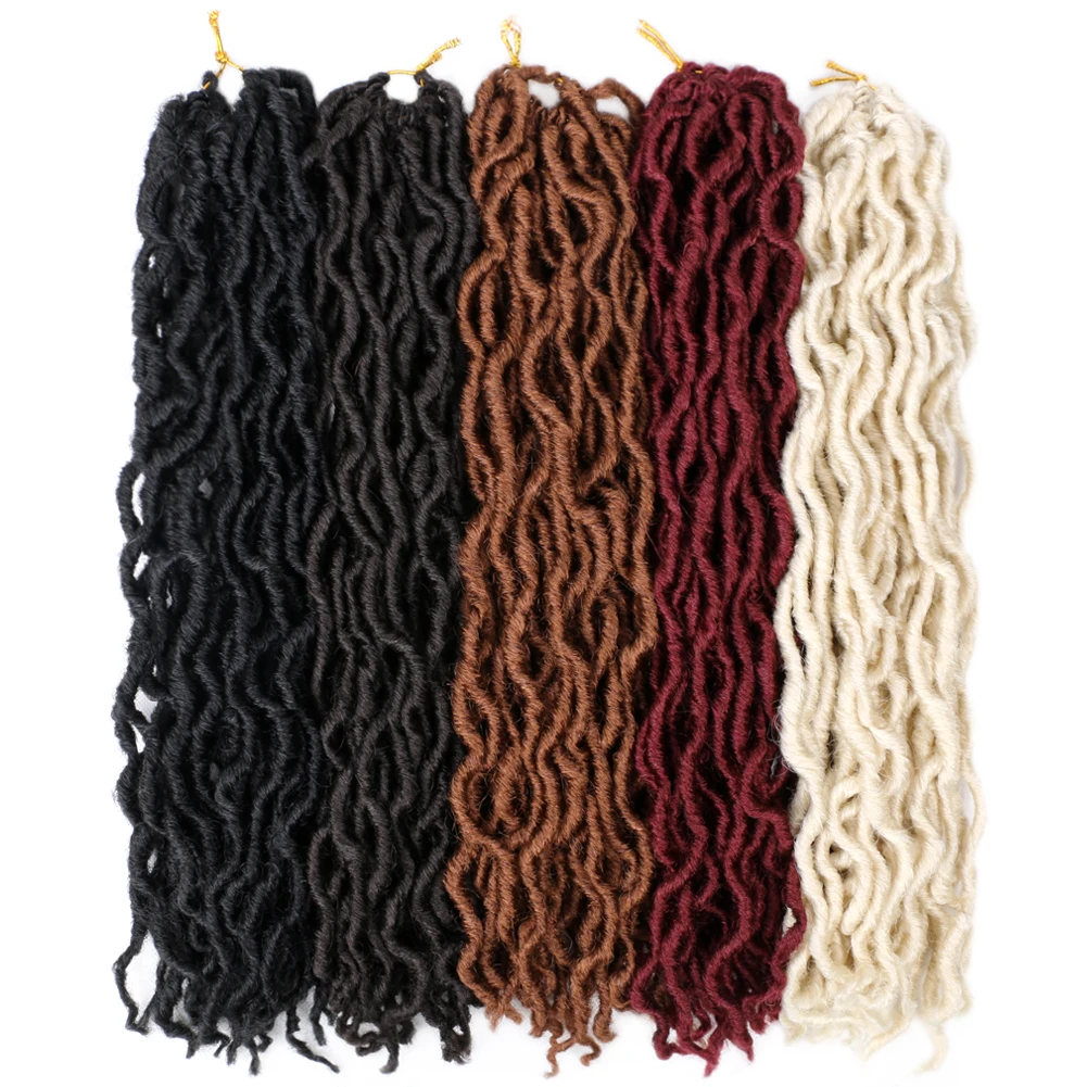 18 بوصة 24 فروع 1/4 عبوة من شعر كروشيه فو لوكس الناعم لشعر كروشيه على شكل فراشة لوكس المتعثرة للنساء