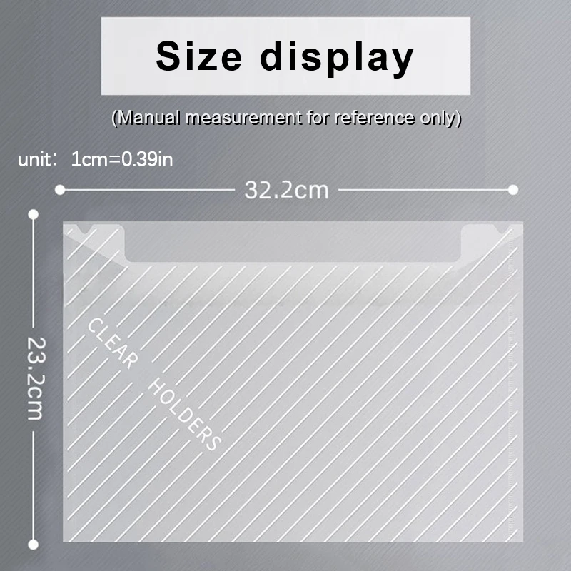10Pcs/set Transparent A4 Folder File Bag With Snap Buckles Large Capacity Waterproof Office Storage Bag Student Test Paper Bag