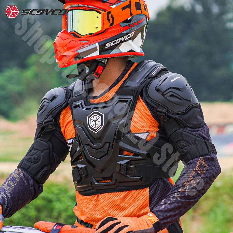 

SCOYCO Motocross Armor Vest Motorcycle Body Armor Protection Jacket Men Dirt Bike MTB MX Chest Back Protective Equipment