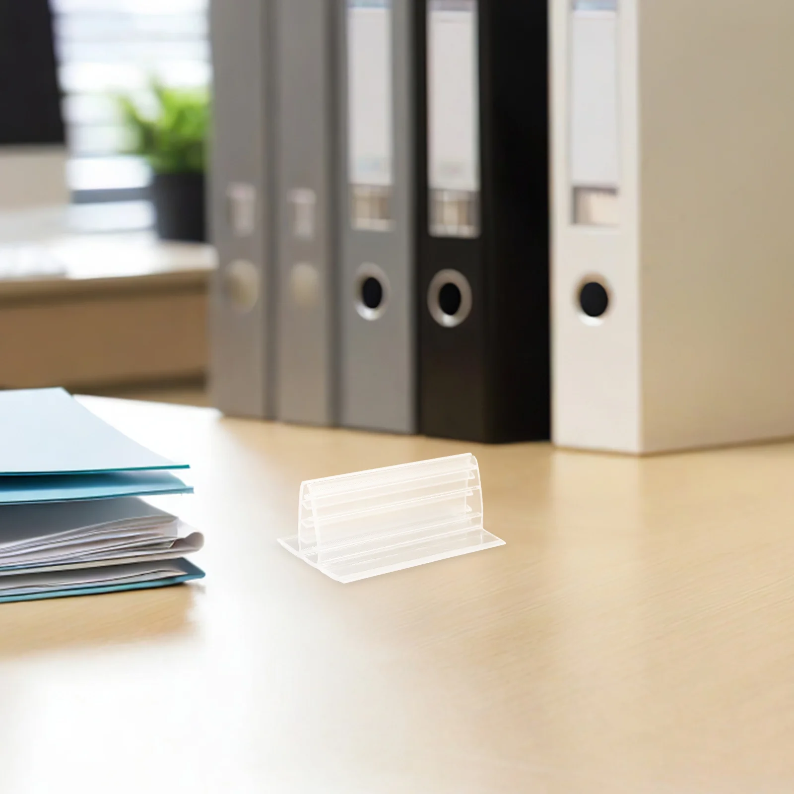 24 قطعة من حاملي الملصقات البلاستيكية ذاتية اللصق، حامل بطاقات شفافة لبطاقات العمل، حامل علامة الاسم، مشابك ملصقات السعر #3