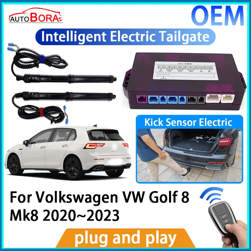 ZhuCamX Inteligentny elektryczny zestaw do automatycznego podnoszenia tylnej klapy Zdalne sterowanie otwieraniem bagażnika do Volkswagen VW Golf 8 Mk8 2020 ~ 2023