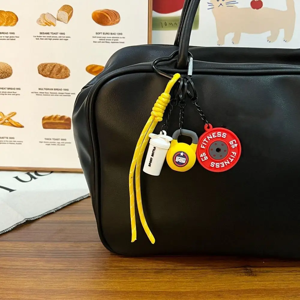 

Пряжка в форме сердца, фитнес-серия, подвеска, мини-сумка, подвесные пластины со штангой, сумка, подвесная креативная гири, имитация гантелей, брелок для ключей