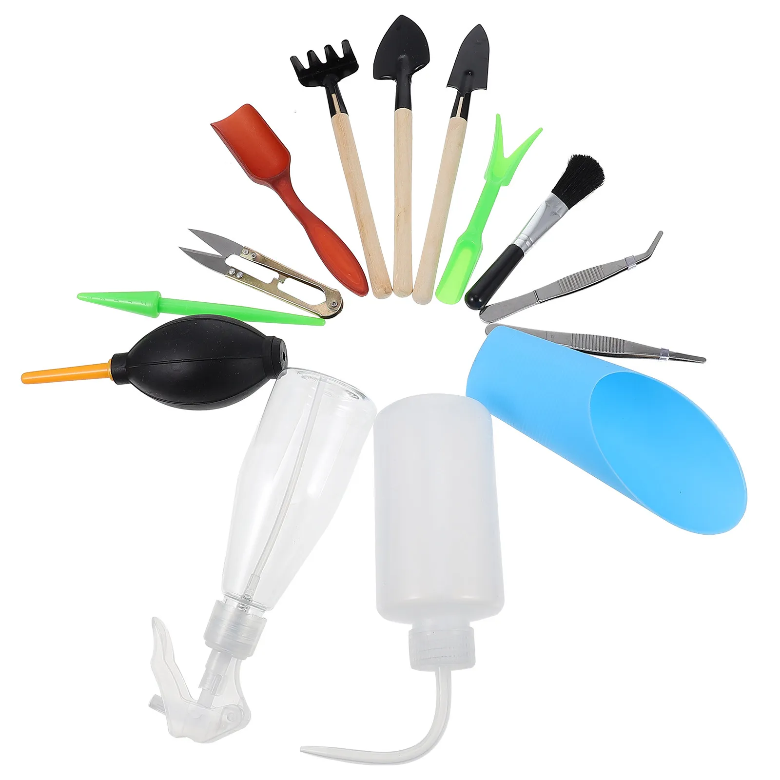 

Набор мини-инструментов для садоводства: полный комплект для посадки суккулентов, ухода за бонсай, пересадки, обрезки, прополки, копания и рыхления почвы