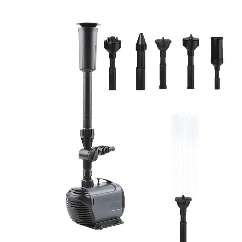 

Portable Submersible Pump For Pond Outdoor Fountain Pump With 3 Nozzles Aquarium Pond Pump Set Garden Pond Waterfall Helper