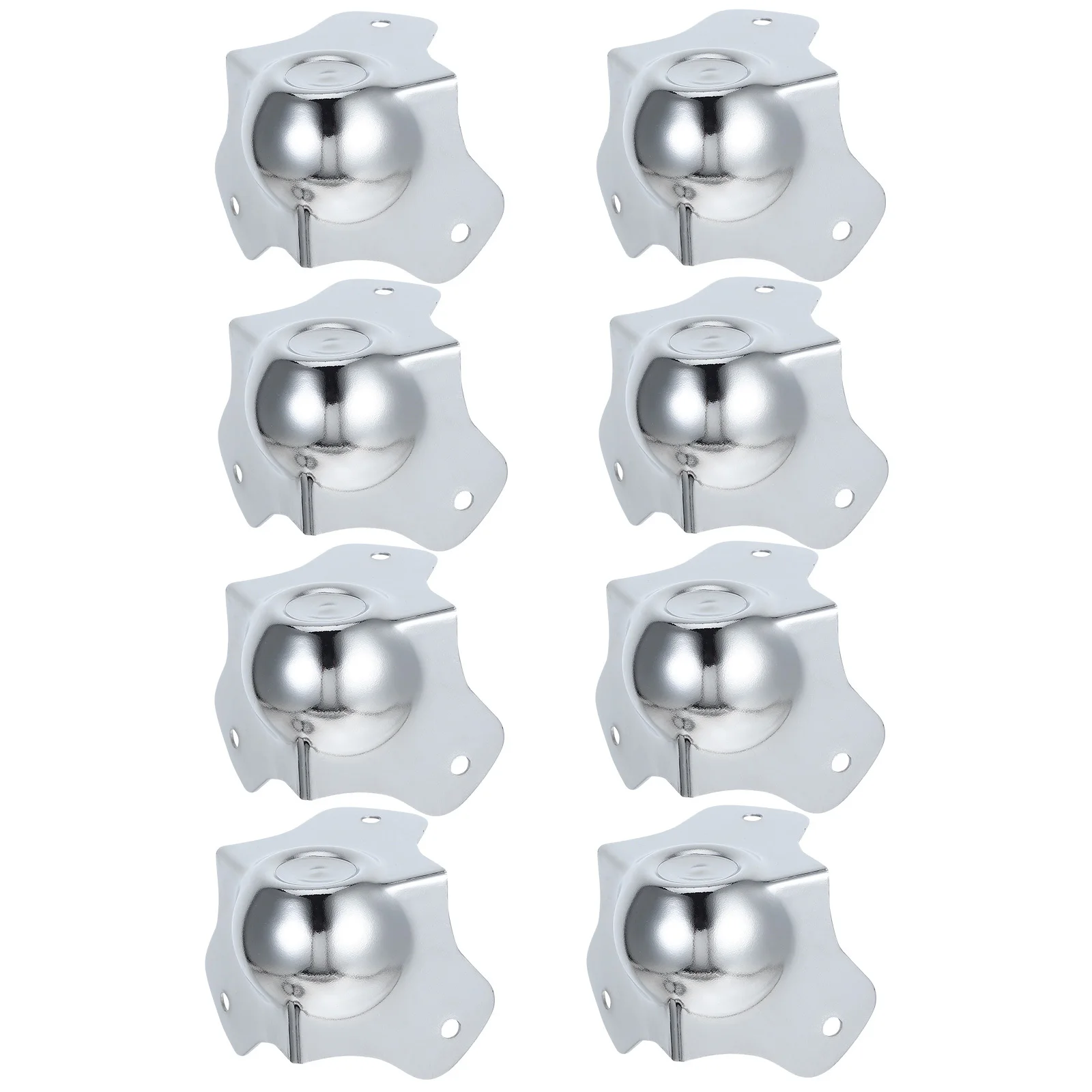 

8pcs Metal Ball Corner Protectors Silver For Furniture Tables Cases Flight Box Hardware Kit Cabinet Amplifier Storage Edge
