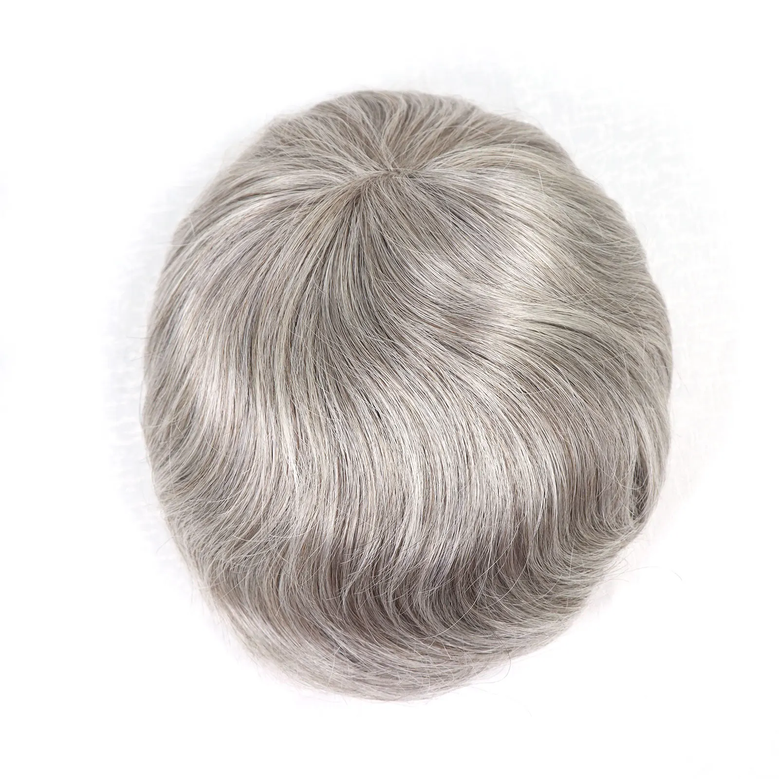 Human Hair Prosthesis for Men's Toupee Breathable Mono Toupee PU Double Knot Male Wig Unit Hairpiece Replacement System 8x10Inch
