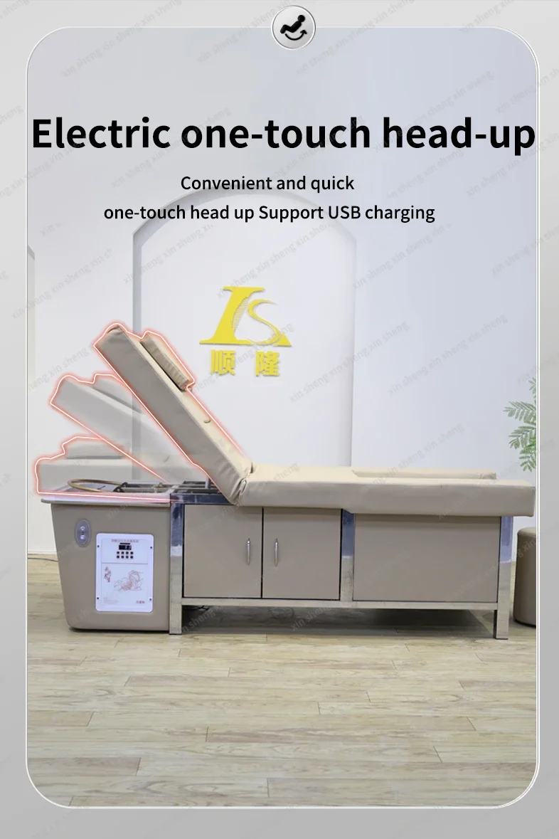 XinSheng Thai Shampoo-Bett Massagetisch – All-in-One Kopf-SPA-Behandlung und Haarwasch-Sofa für Friseursalon und Massage-Shop-Möbel – Detail 6