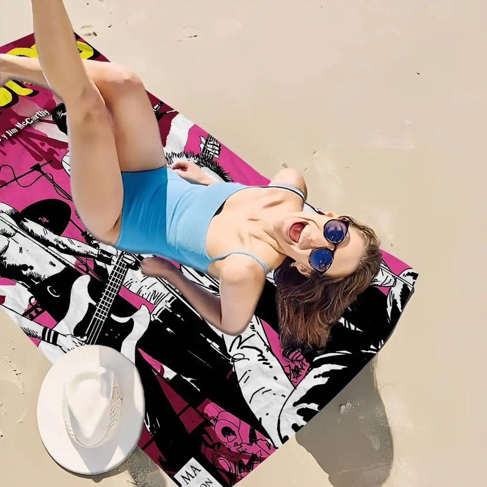 S-Sex P-Pistols Rock Band Microfiber Blanket Quick Drying Beach Towels Oversized Printing Super Absorbent Pool Towel Blanket