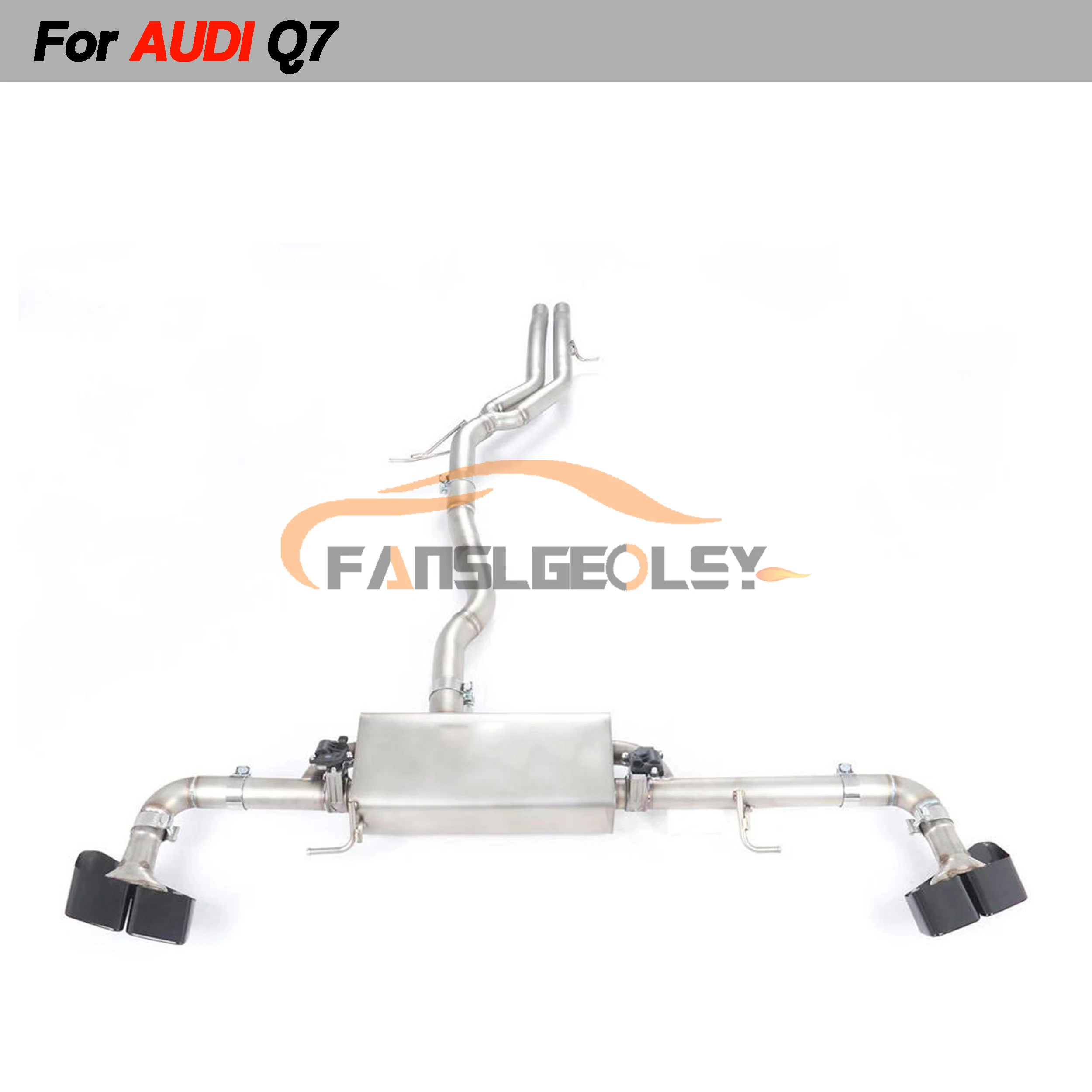 For Audi Q7 Steel Catback Performance Exhaust System Valve With Muffler Pipes Tuning exhaust assembly