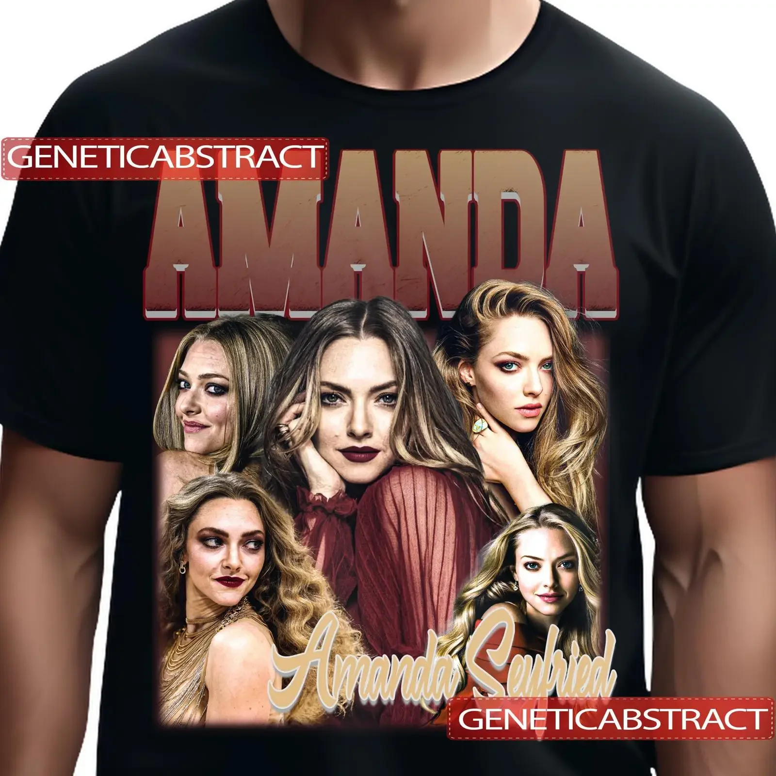 90s Vintage Bootleg Amanda Seyfried Celebrity T Shirt Retro DTG Unique for Fans Casual Apparel vintage Washed graphic Versatile