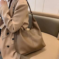 2024 New Style Fashionable Zipper Women Shoulder Bags Girls PU Leather For Work Daily Leisure Popular Tote Soft Surface Simple