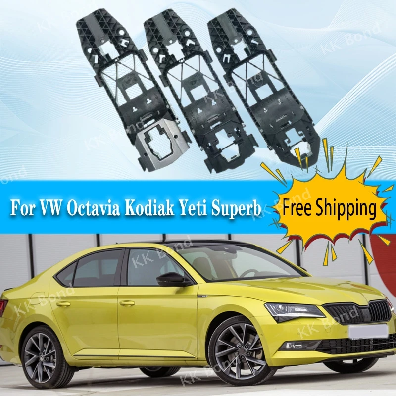 

5ND837885A Genuine Front Rear Left Right Outer Door Handle Bracket Outside Puller Base for Volkswagen Octavia Kodiak Yeti Superb